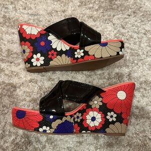 Peach chunky sandals